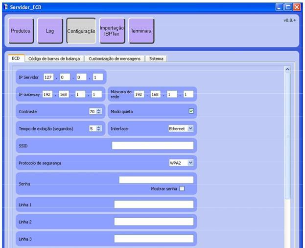 10. Configuração Manual do aplicativo 10.