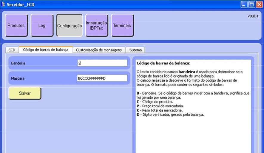 Esta configuração deve ser alterada somente por administradores ou usuários que tenham conhecimento de sua rede, para que a comunicação com o ECD não seja perdida.