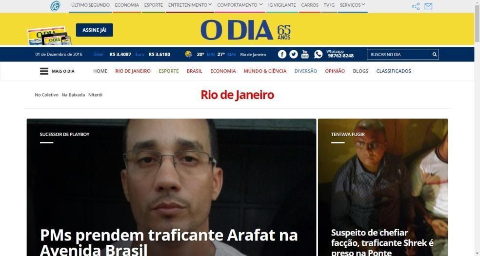 PERFIL Cobertura especial dos acontecimentos da cidade do Rio. SEXO 3.166.