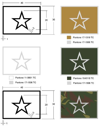 IV - o distintivo plastificado deve ter o uso, a disposição e a confecção de acordo com os seguintes critérios: a) usado com os 4º uniformes básicos e com a japona de campanha; b) confeccionado em