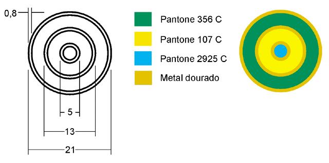 Fig 195-1 Fig 195-2 1º Os distintivos de Reserva e de Arma, Quadro ou Serviço podem ser metálicos ou plastificados.