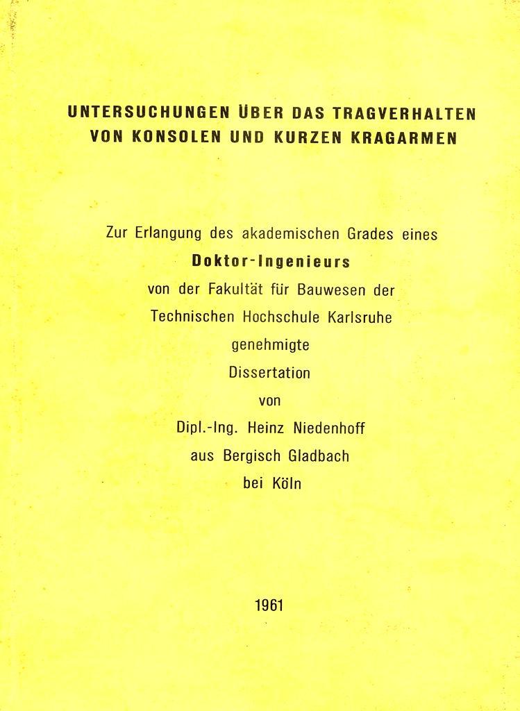 TEXTO DA TESE Consolos e Consolos Curtos Heinz Niedenhoff - 1961 Notas