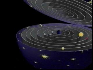 O Modelo Geocêntrico: A Terra ocupa o centro do Universo. Os planetas giram em órbitas circulares em torno da Terra.