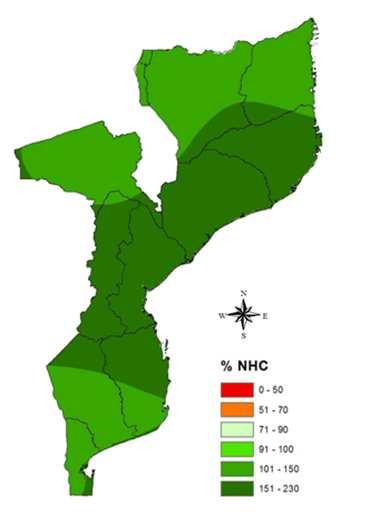 5. INTERPRETAÇÃO DA PREVISÃO CLIMÁTICA PARA A AGRICULTURA Para o período OND de 2013 o Ministério da Agricultura (MINAG) prevê para as províncias de Cabo Delgado, Nampula e grande parte de Niassa, na