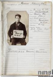 Thomas Blessington, a sixteen-year-old from Bradford who was arrested for shopbreaking 1901 The use of photography to record known criminals - the 'mug shot'- had been suggested as early as the 1840s.