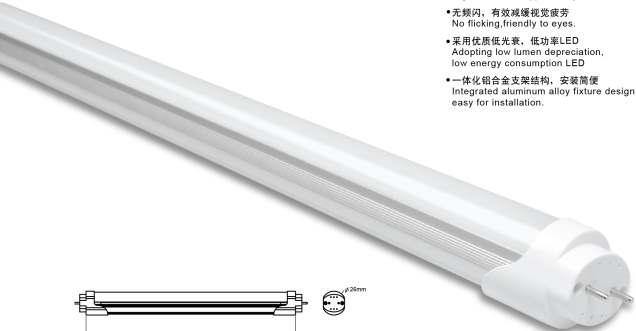 T8 LED Lâmpada Tubo T8 LED. CRI alta, ampla aplicabilidade. Sem movimentos de deslocamento, amigável para os olhos.