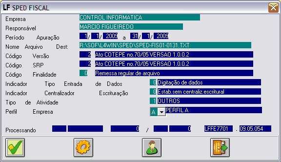 Introdução 2 Cadastros 2.1 SPED Fiscal Exportador Objetivo: Informar os dados referente ao SPED Fiscal, para geração do arquivo TXT.