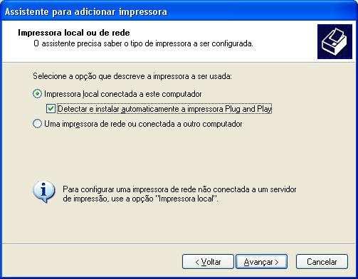 Por exemplo: impressora local conectada a este computador.