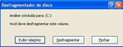 hora para desfragmentar o disco.