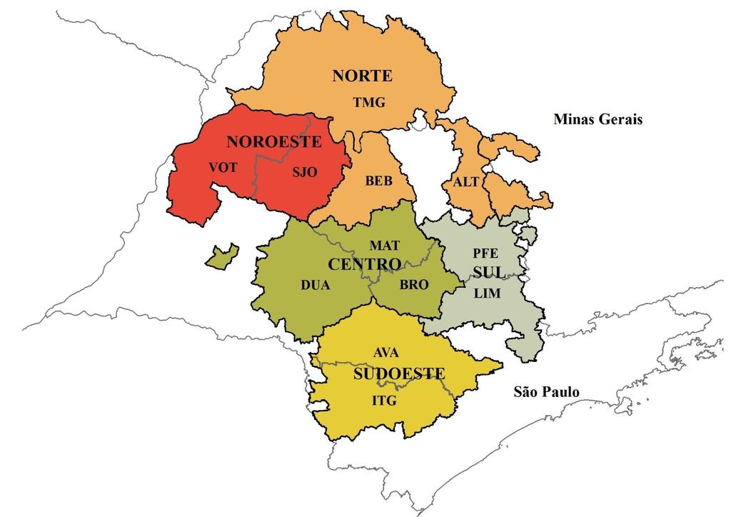 05 SETORES E REGIÕES SECTORS AND REGIONS NORTHWEST municipalities 90 municípios 71 municípios NORTH