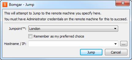 Utilizar um Jumpoint para acesso sem participação a computadores numa rede remota Nota: O Jumpoint está apenas disponível para os sistemas Windows.