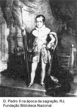Período Regencial Imagens do jovem monarca D. Pedro II.