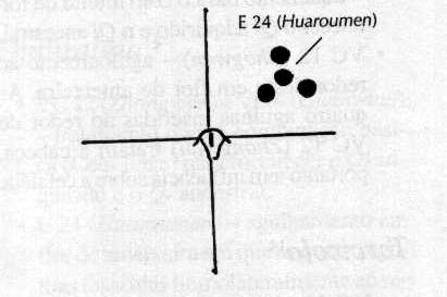 12 Segundo INADA, escolhe-se o acuponto de acordo com a área afetada,insere-se uma agulha no acuponto de escolha e ao redor desse acuponto inserir mais 4 agulhas em forma de cruz, sendo que as 5