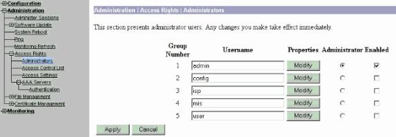 admin no concentrador VPN para a autenticação TACACS+ Termine estas etapas para alterar a conta admin no concentrador VPN para a autenticação TACACS+. 1.