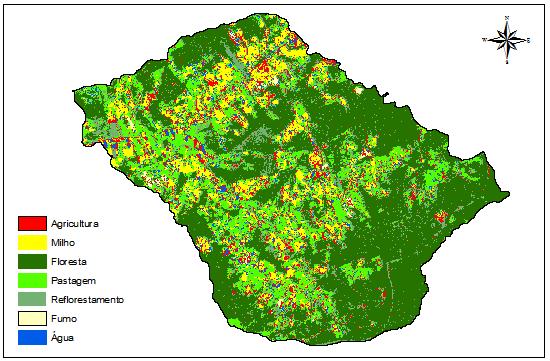 Mapa Uso do Solo Figura 2 - Uso e ocupação do solo na bacia do ribeirão Concórdia.