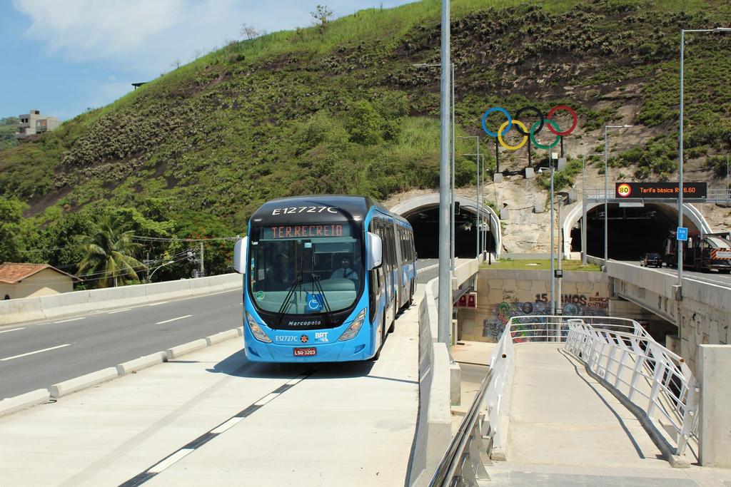 BRT Básico - Infraestrutura Segregada Faixas segregadas fisicamente por
