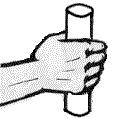 Preensão Força - para levantar objetos pesados, Diâmetro máximo cabo (punho): 5 cm = Pega oblíqua - polegar em extensão, Diminuição da força somente 65% Fatores de levantamento Preensão Mãos em