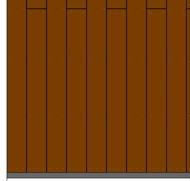 Quantificação de Pregos Quantificação e Fixação Revestimento com perfil T15; Quantidade de pregos por m²: 46 pregos; 21 Com espaço da ponta do perfil T10-2 de 30mm Com espaço da lateral do perfil