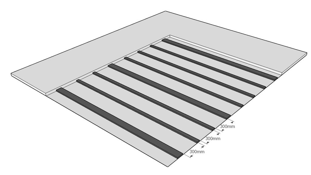 Deck plano no contrapiso 7 Preparação do local Certifique-se que o piso esteja corretamente nivelado; Caso haja necessidade, você poderá utilizar calços feitos com o próprio perfil Rewood, porém o