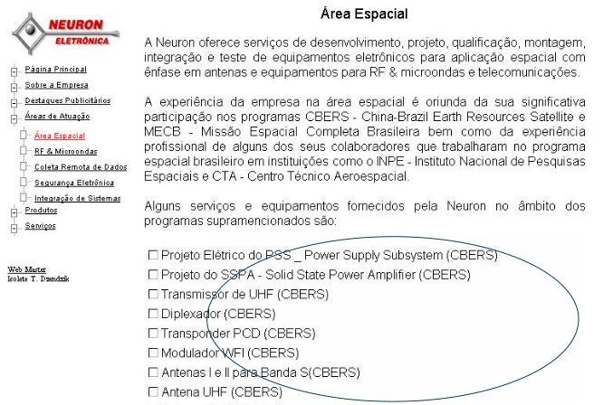 Outras aplicações Desenvolvimento da indústria