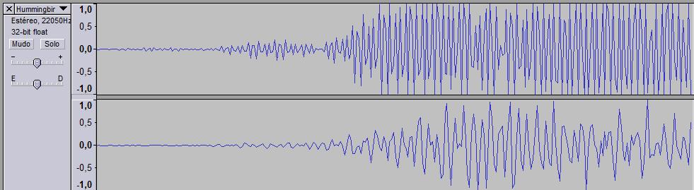 Menu de Faixa continuação Waveform modo