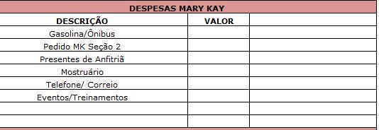 TUDO NA PONTA DO LÁPIS ATENÇÃO: PEDIDOS MARY KAY NÃO SÃO DESPESAS, SÃO CAPITAL DE GIRO.