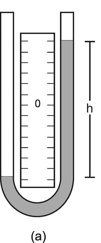 TIPOS DE MANÔMETRO LÍQUIDO Manômetro tipo Coluna em U No tipo (a), o