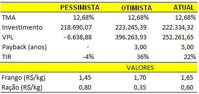 Através da análise econômica do projeto, observou-se a existência de vários caminhos que podem ser tomados no projeto. Tudo dependerá do cenário que se fará presente.