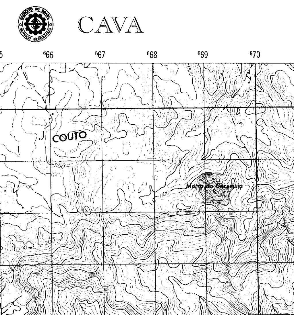 Representação do relevo nas cartas topográficas Aula17 Figura 12. Visão do usuário para o mapa.