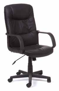 000 53% Cadeira executivo Titan pele sintética, cores preto/branco, castanho