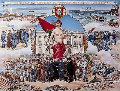 1ºImplatação da Republica A implantação da república foi iniciada no dia 5 de Outubro de 1910, devido a incapacidade do rei D. Manuel.