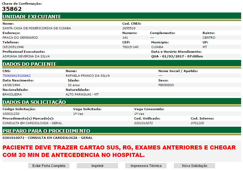 SECRETARIA DE ESTADO DE SAÚDE DE MT 11 2) O SISREG lhe apresenta a mensagem NENHUMA VAGA ENCONTRADA, caso isso aconteça a solicitação DEVE ser enviada para a fila de espera.