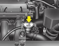 Manutenção Substituição do líquido de arrefecimento Recomendamos que o líquido de arrefecimento seja substituído por uma concessionária autorizada Hyundai Motor Brasil (HMB).