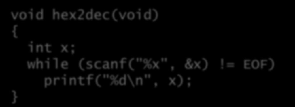 Conversão hexadecimal-decimal Note bem: não há números hexadecimais. Há sim a notação hexadecimal.