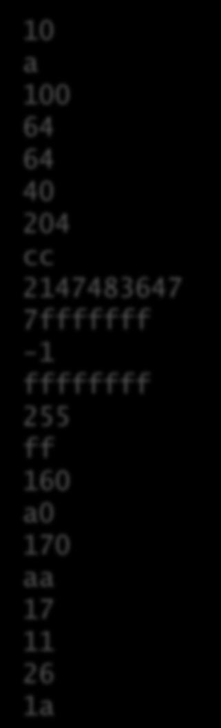 Conversão decimal-hexadecimal Para converter no sentido decimal