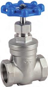 Ref. 2220 Válvula de gaveta em aço inoxidável 316 B Haste não ascendente. Disco compacto em inox 316 (CF8M). Construção corpo em aço inoxidável 316 (CF8M). Extremidades rosca gás (B) F-F, ISO 7.