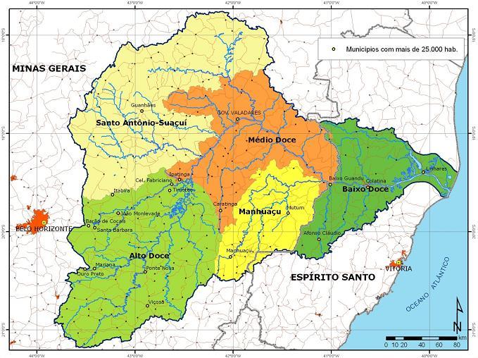 3. MATERIAL E MÉTODOS 3.1. Caracterização da área de estudo O reservatório da PCH Pipoca está localizado na bacia do rio Manhuaçu, umas das cinco subbacias da bacia hidrográfica do rio Doce.