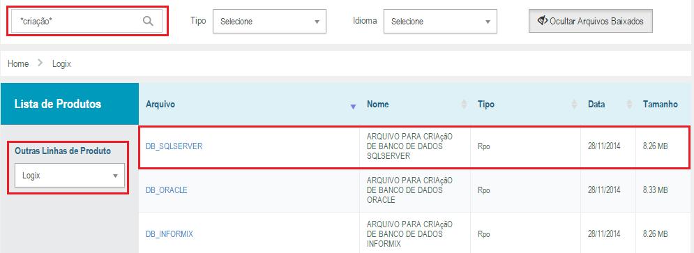 Passo 4) Baixar os arquivos de criação do banco de dados logix: Copie a pasta db_sqlserver para a pasta C:\totvs\logix Execute os scripts no sql server com o usuário logix: o create1_mss.