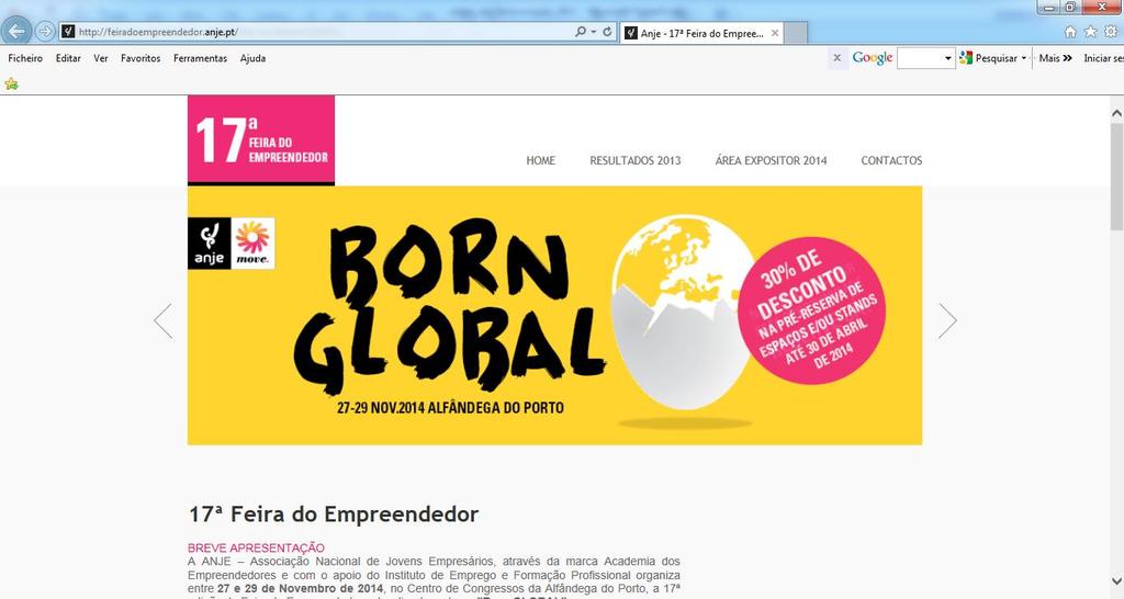 Webmarketing 22 Website Oficial Feira > O site oficial da Feira disponibilizará todo