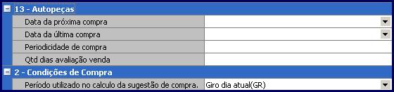 3 Permitir criar/editar layout relatório 4 Restringir atualização de tributação 5 Permitir confirmar a precificação dos produtos da família 6 Permitir confirmar a precificação futura dos produtos 2.