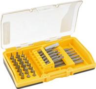 extensível - 7 fenda (3,0-4,0-5,0-5,0-6,0 e 7,0 mm) - 7 phillips (0, 1, 1, 2, 2, 3 e 3) - 7 hexalobular (T10, T 15, T20, T25, T27, T30 e T40) - 7 soquetes sextavados internos (5 mm, 6 mm, 7 mm, 8 mm,