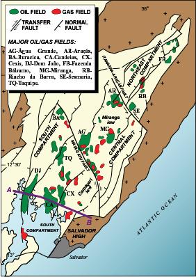 Figura 11 - Principais campos de óleo e gás da