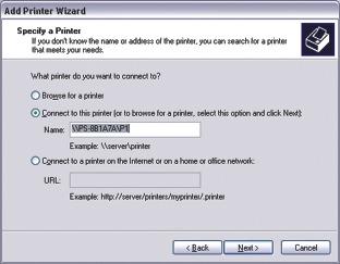 4. Adicione a Impressora de Rede ao seu PC Nota: Para instruções de Impressão TCP/IP, favor consultar o Guia do