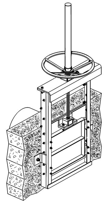 Descrição Geral As Comportas tipo Adufa de Parede FKB (VCO-21) são fabricadas conforme norma AWWA C561 e tem como função o controle e/ou bloqueio na vazão de fluidos.