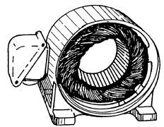 Motor de indução trifásico O estator é constituído por três grupos de bobinas dispostos em