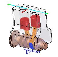 Mova o cursor de modo que a seta aponte para o lado mostrado na figura e clique.