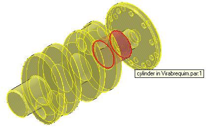 Clique sobre o botão Axial Align (esta operação deve centralizar o eixo de duas primitivas cilíndricas furos/eixos)e clique sobre a face