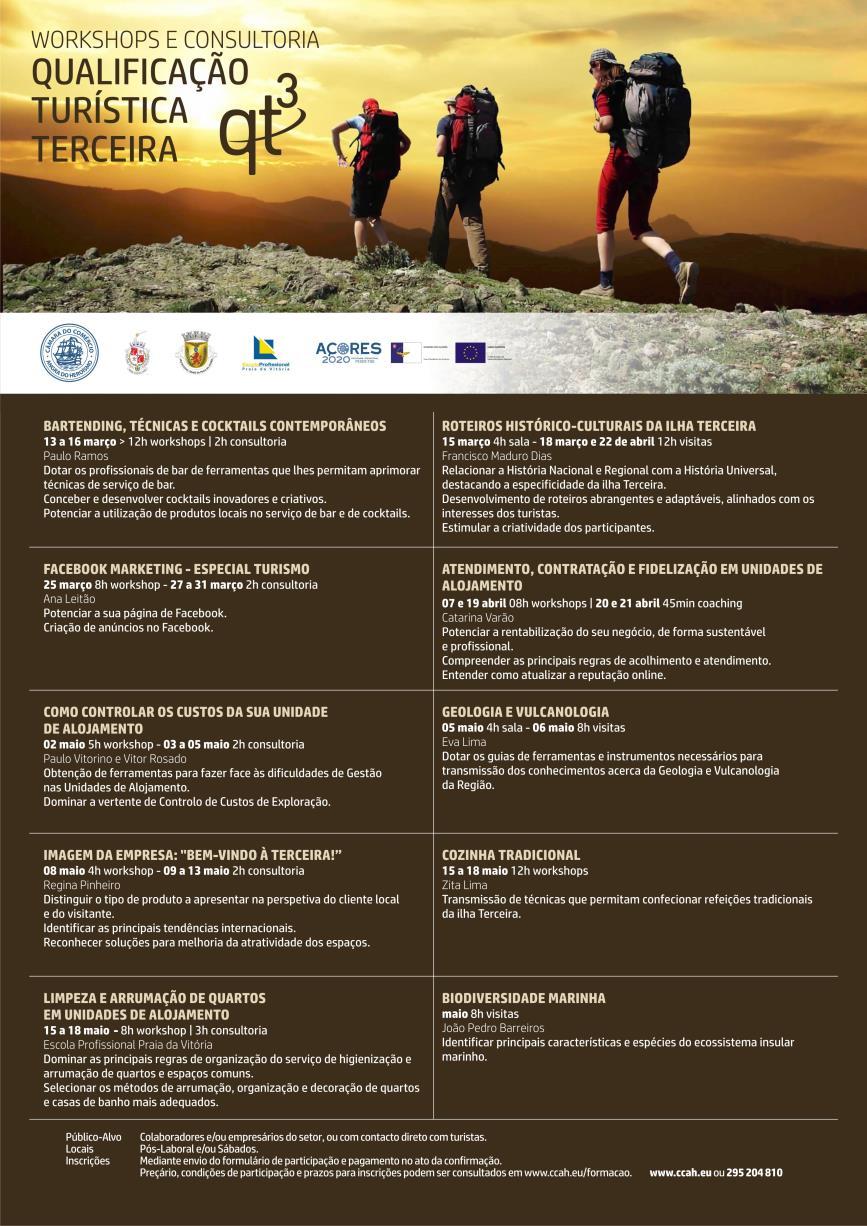 INTRODUÇÃO O presente relatório resulta do projeto Ciclo de Workshops para Qualificação Turística da Ilha Terceira, adiante designado QT3.