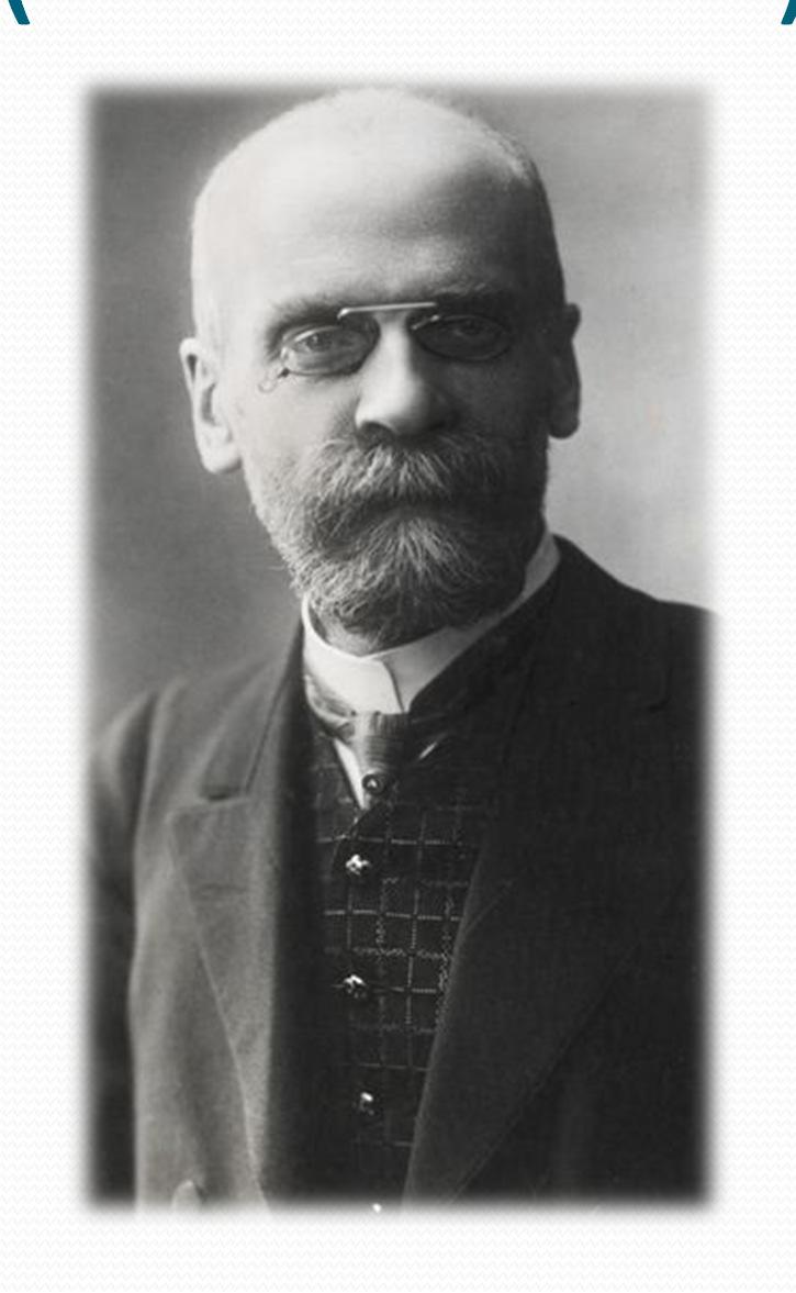 Émile Durkheim (1858-1917) A Sociologia de Durkheim tem como objeto de estudo os