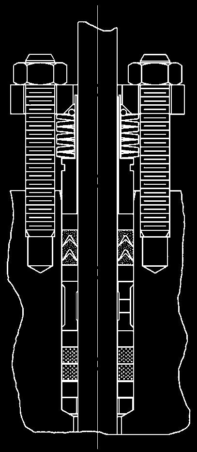 Sistema típico de juntas Fisher ENVIRO- SEAL com juntas de PTFE Figura 20.